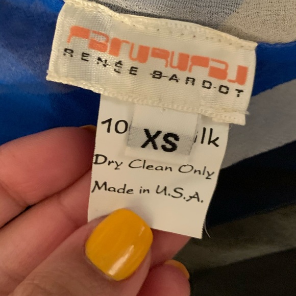 Vintage Silk Multi-Color Halter Top XS - Picture 3 of 4